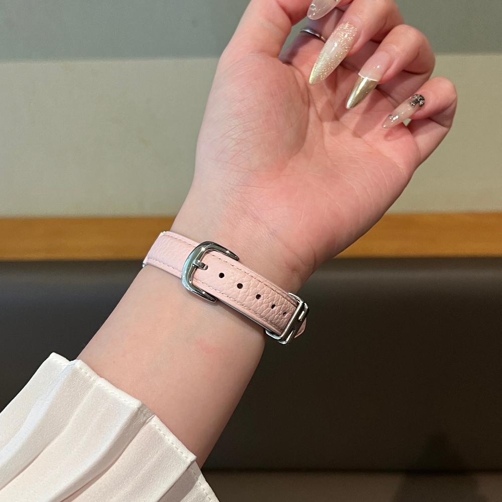 For Xiaomi Smart Band 10 Leather Watch Band Mi 9Pro New Design H Buckle Strap For Huawei Band 8/Fit4/Fit3 Cattle Hide Band Xiaomi Accessories