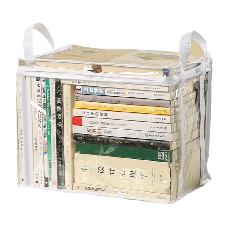 Wasserdichte Buch-Organizer Praktische Buchaufbewahrungsbox Faltbare Spielzeugbox Transparente Buchbox für Wohnheim Haushalt Klassenzimmer