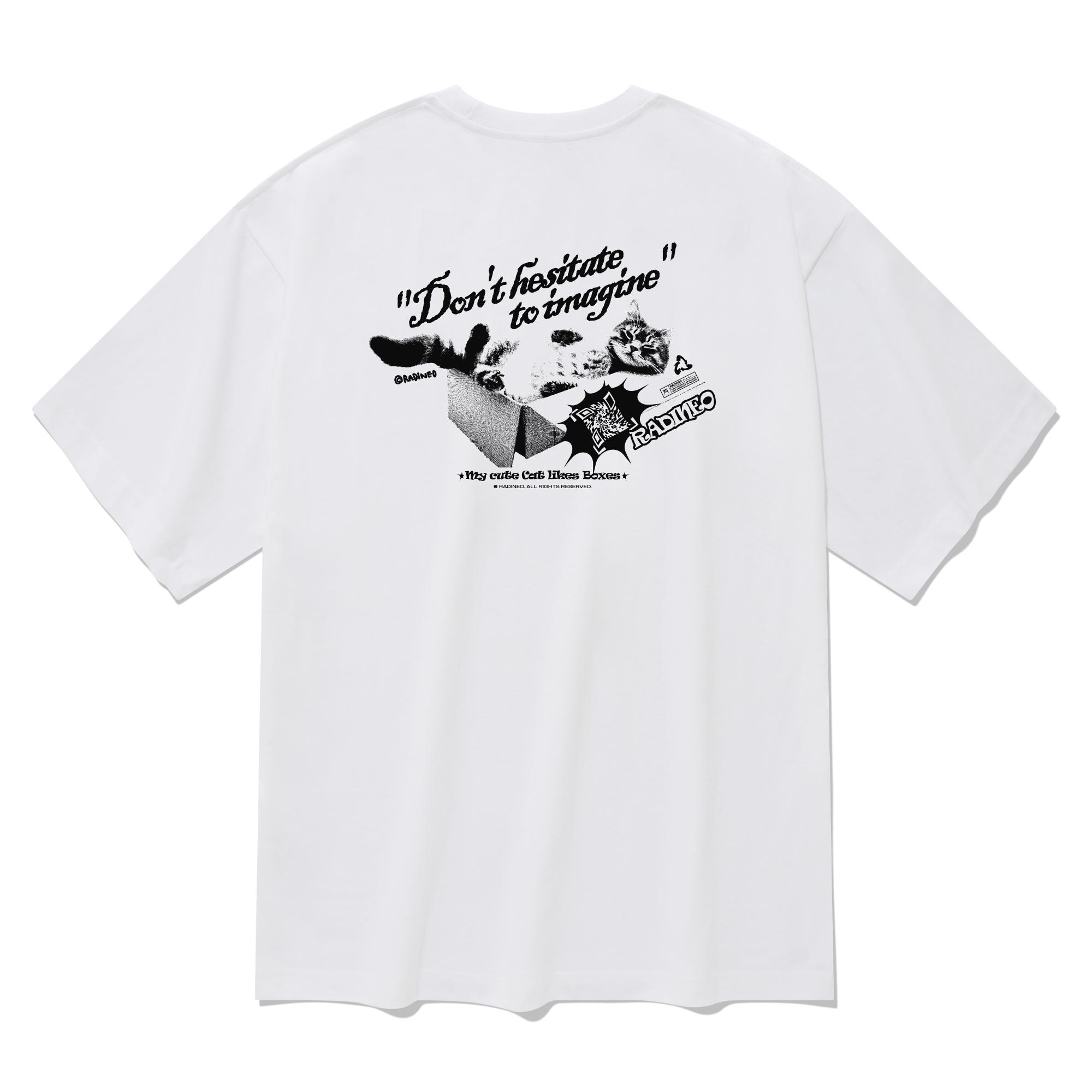 Radineo Cat Box Short Sleeve T-Shirt White White (White)/S