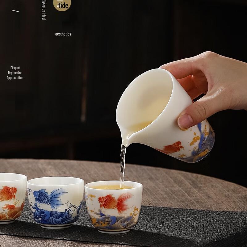 Jialang Gold-Painted Ceramic Kung Fu Teacup
