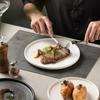 Black Plate Steak Plate Western Plate High Value Household Black Matte Flat Plate Western Plate Creative Meal Plate