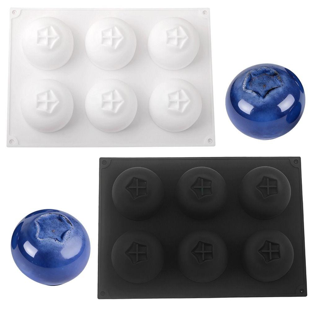 6 Cavity Blueberry Mousse Cake Mold Heat Resistant French Pastry Mold  Chocolate