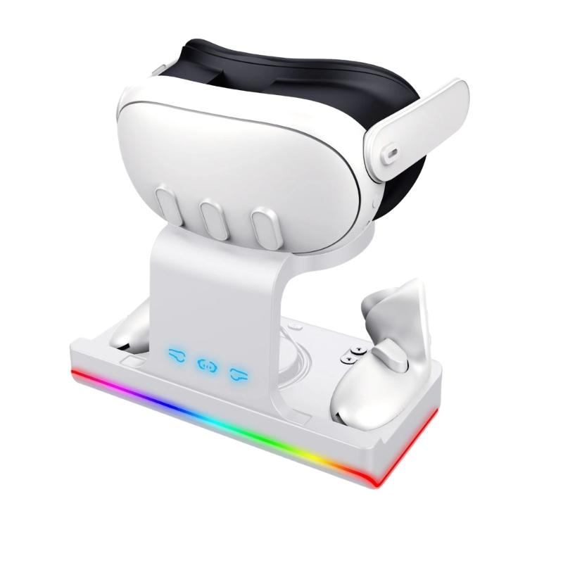 Charging Dock for 3 VR Headset Charging Stand Charging Station Headset Controllers High Speed LED Charging Stand