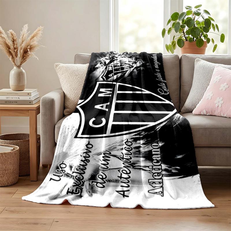 Clube Atletico Mineiro Blanket Flannel Blanket Soft Cozy Plush Throw for Sofa Bed Lightweight Home Decoration Gifts for Christmas Various Holidays