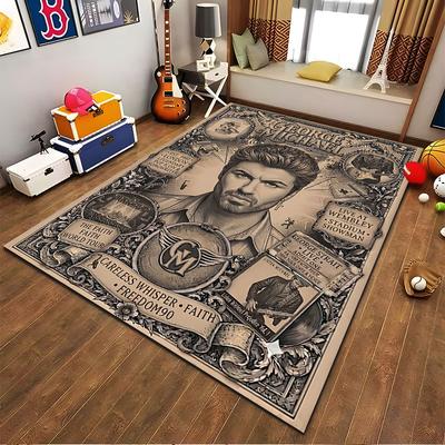 George Michael Tribute Carpet Suitable As a Non-slip Mat for the Living Room or Bedroom Sofa