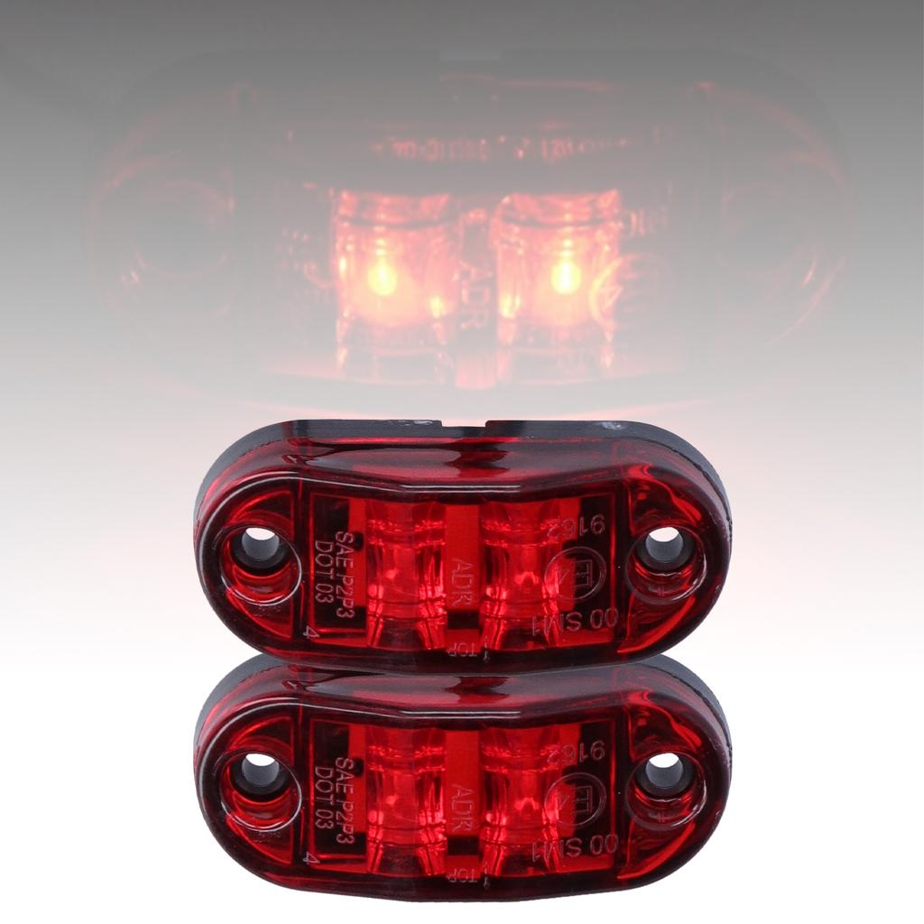 10-30V 2LED Side Marker Light High Brightness Turn Signal Lamp for Cars Trucks Trailers RVs