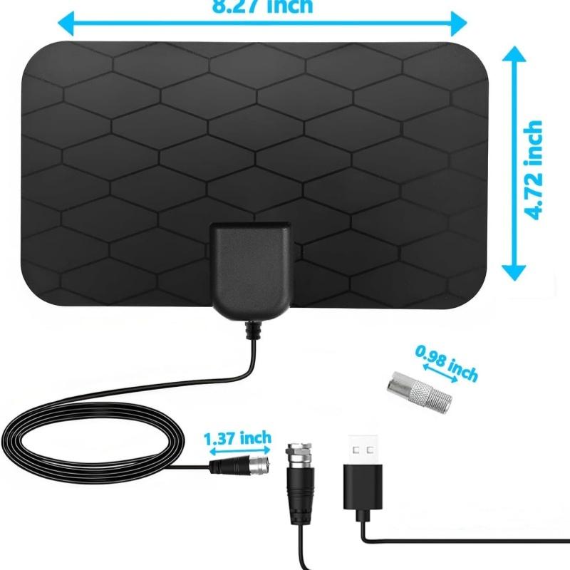 Indoor HDTV Antenna Mini Mesh Design 4K 1080P DVB T2 Digital TV Antenna Enhanced Signal Reception