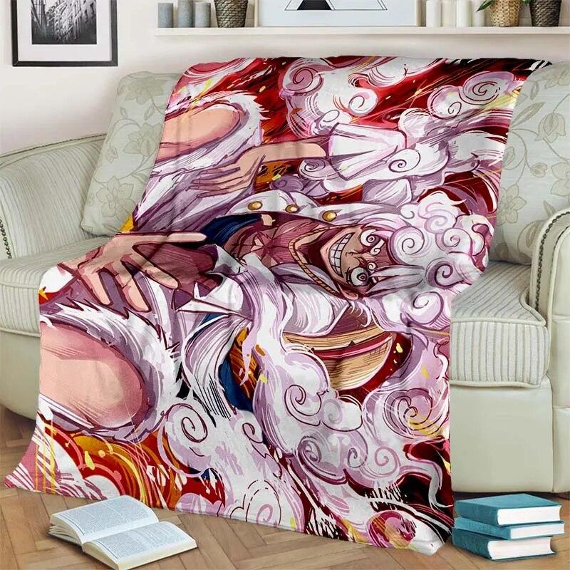 Japanese Anime One P-Piece Lightweight Flannel Blanket,Multi-purpose Holiday Gift Blanket Warm And Soft Blankets All Seasons