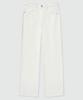 DECET [Summer Linen-Like] Linen Like Mid Rise Wide Jeans Dcpt039Ivory