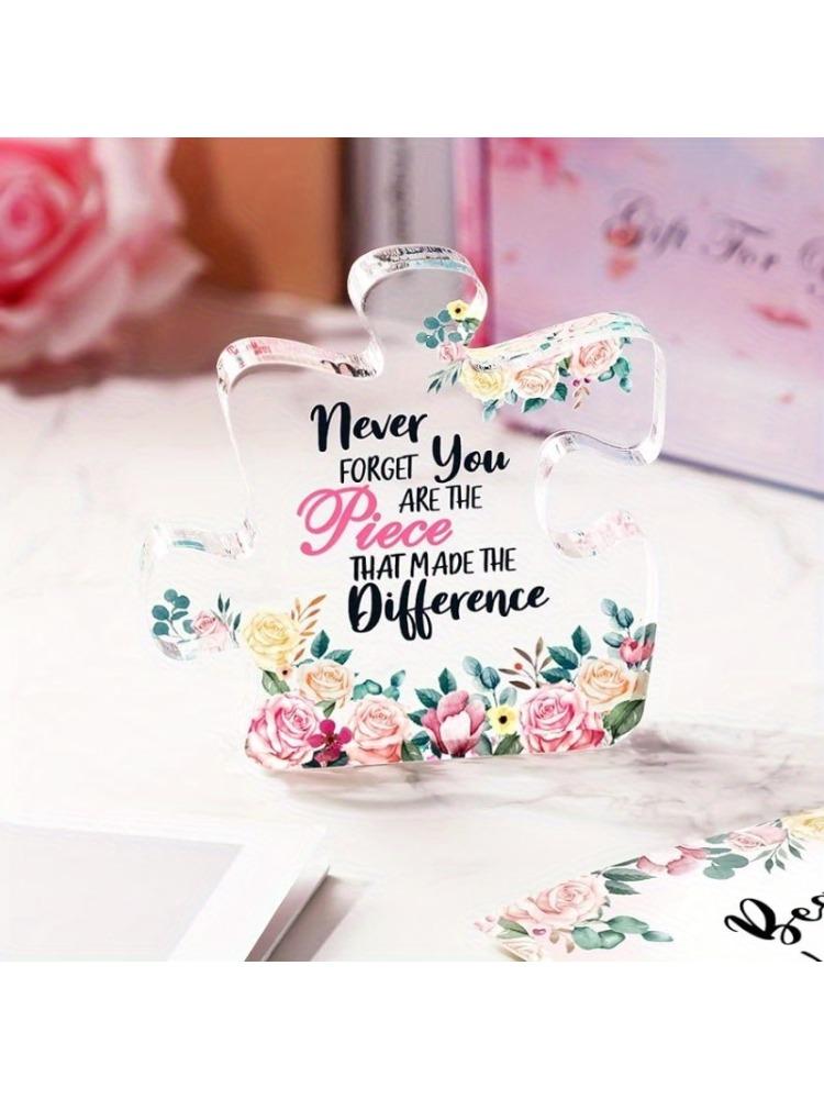 

Puzzle Thank You Plaque - Versatile Farewell & Appreciation Gift for Professionals чистый