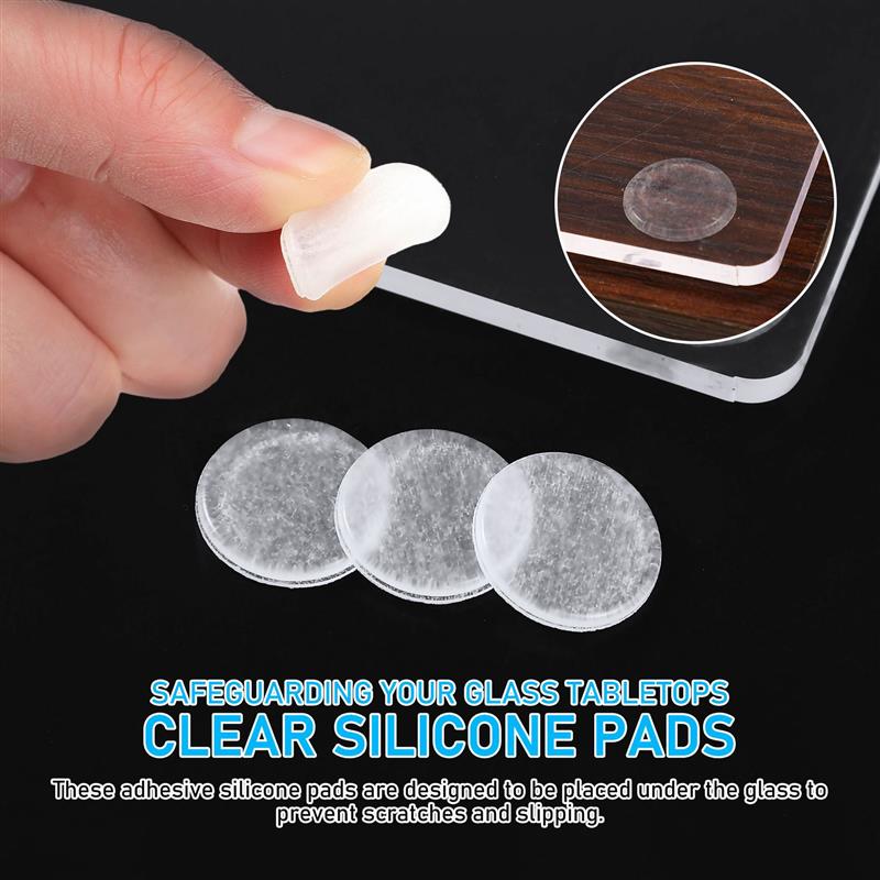 36pcs Cabinet Bumpers Clear Adhesive Bumpers Self Stick SoftSilicone Pads Glass Table Top Pads Furniture Bumpers Nonslip Pads