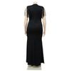 Plus Size Fringe V Neck Maxi Dress Long Sleeve Mermaid Gown Curvy Bodycon Fishtail Long Dress Sexy Tassel Shoulder Evening Party Formal Wedding Gown