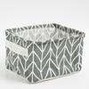 Home Drawer-Type Folding Storage Box Cotton Linen Waterproof Cosmetics Clothing Organizer Basket Balcony Miscellaneous Storage B