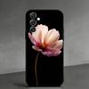 R-Realistic flowers Phone Case For Samsung Galaxy A91,80,73,72 ,71,53,52,32 ,31,22,21s,20,Soft Black Case