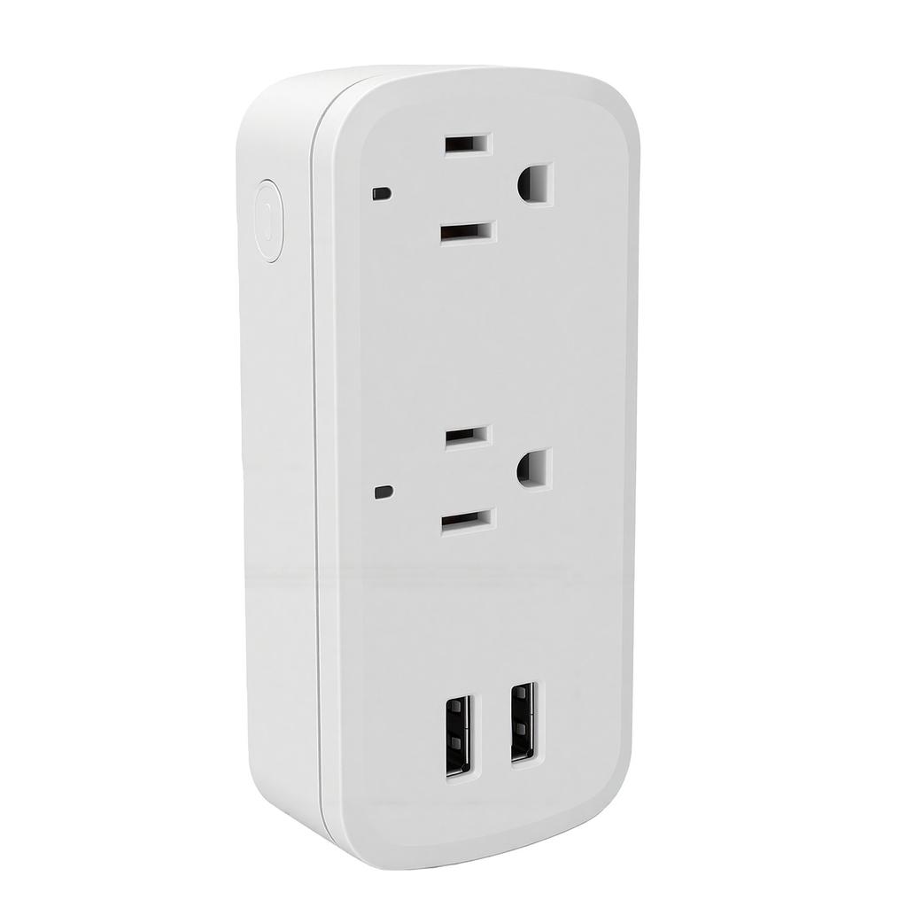 Smart Plug WiFi Bluetooth Voice Control 2 AC Outlets 2 USB Ports Surge Protector Outlet Extender for Bedroom Living