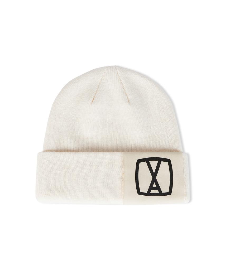 Bajal Va Square Big Label Beanie Ivory