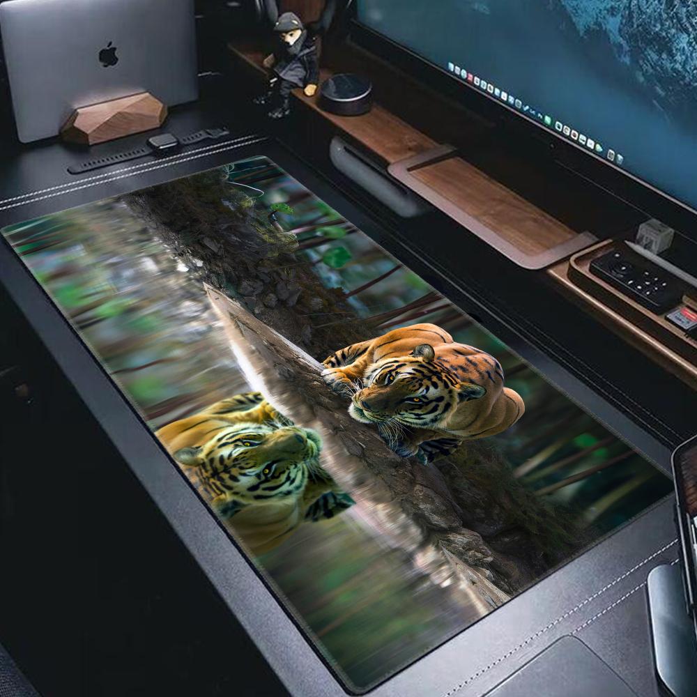 Lion Tiger Large Mouse Pad PC Computer Game MousePads Desk Keyboard Mats Rubber Anti-slip Mouse Mice Mat 40x90 30x80 CM