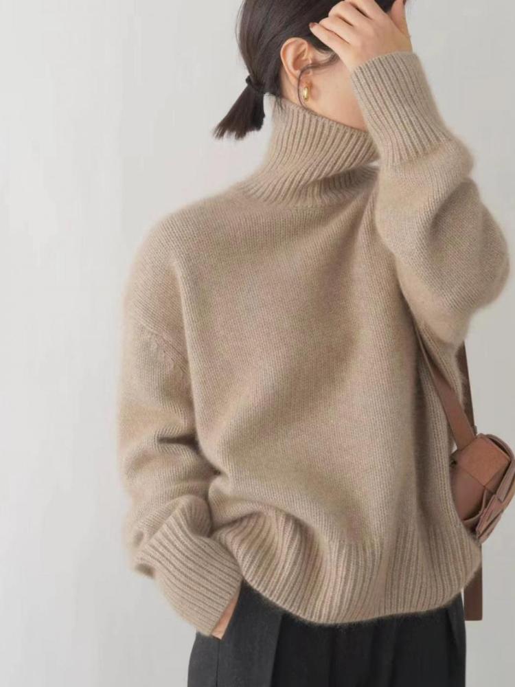 Sweaters Women Winter Long Sleeve Top Korean Fashion Turtleneck Pullover Knitwear Oversized Women's Clothing Jumpers