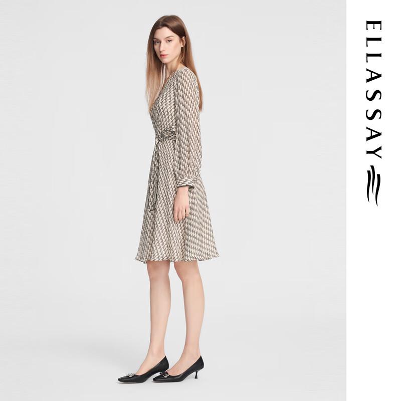 ELLASSAY Women's Mulberry Silk V-Neck Dress