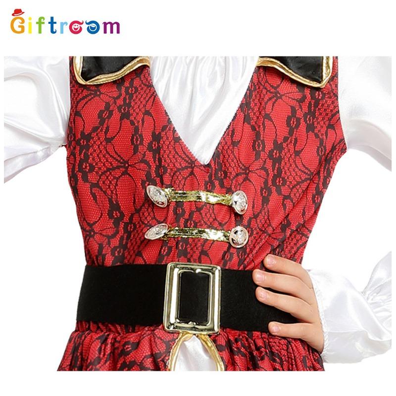 Fluch der Karibik Cosplay Kostüm Mädchen Edelrot Pirat Maskenball Bühnenauftritt Kostüm