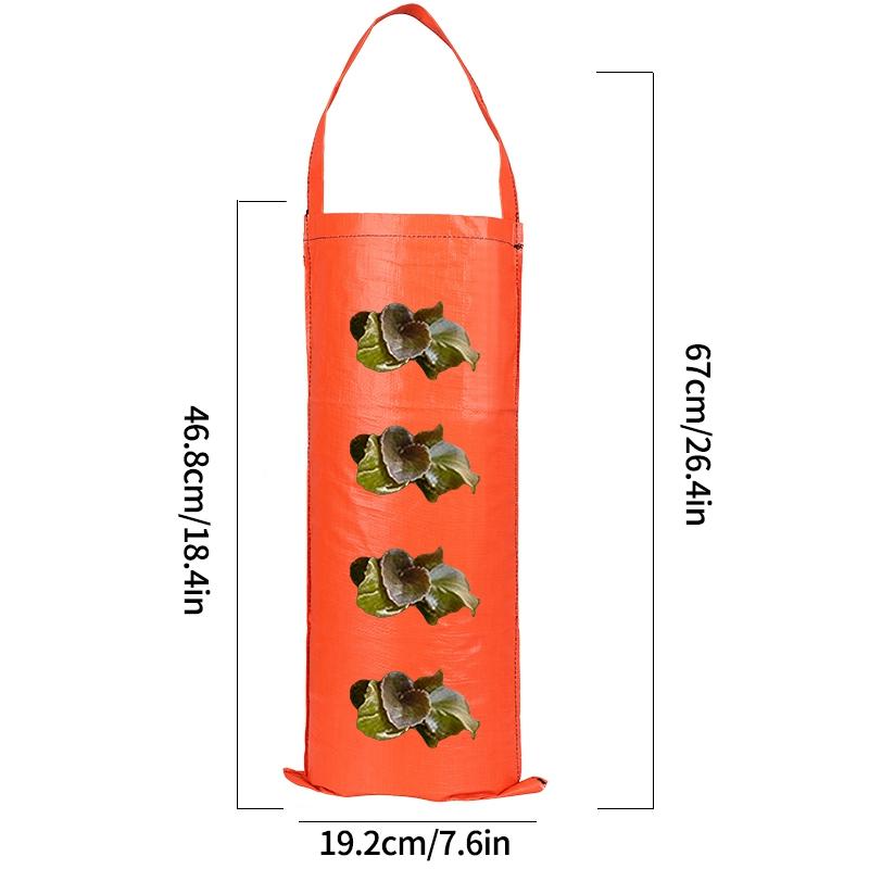 Hanging Strawberry Grow Bag Planter With Planting Holes Heavy Duty Durable Vertical Hanging Planter For Vegetable Tomato Potato