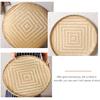Kichvoe Bamboo Basket Tray Wicker Round Food Bread Basket Fruit Basket Flat Shallow Vegetables Snacks Serving Basket Farmhouse Wall Hanging Decor-