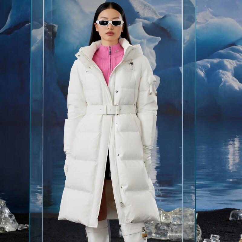 

Женский пуховик средней длины Gejin с капюшоном, 90% пух белой утки M