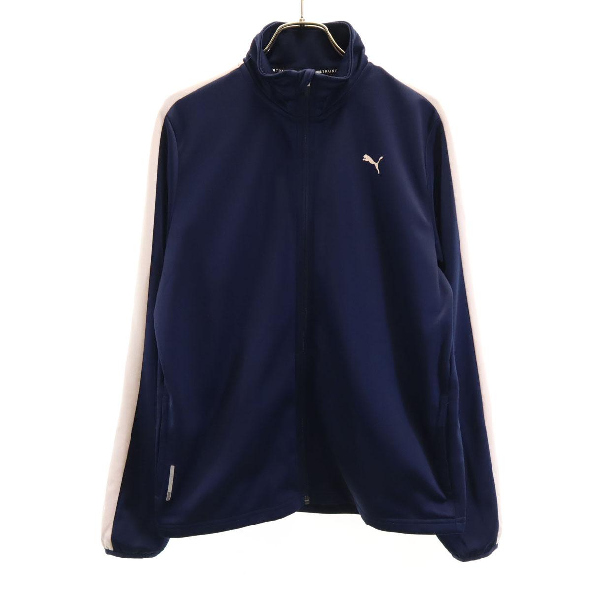 

PUMA training Track jacket L Navy Jersey Women Used