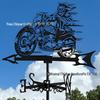Weather Vane Ornament: Outdoor Wrought Iron Spray-Painted Roof Decoration Metal Craft