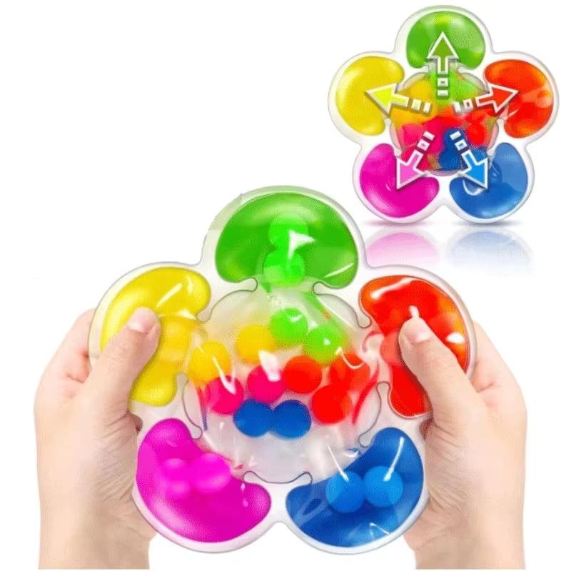 

Montessori Five Color Recognition Squeeze Toy Sorting Sensory Balls For Kids Fine Motor Skills Development Toys Games Party Gift