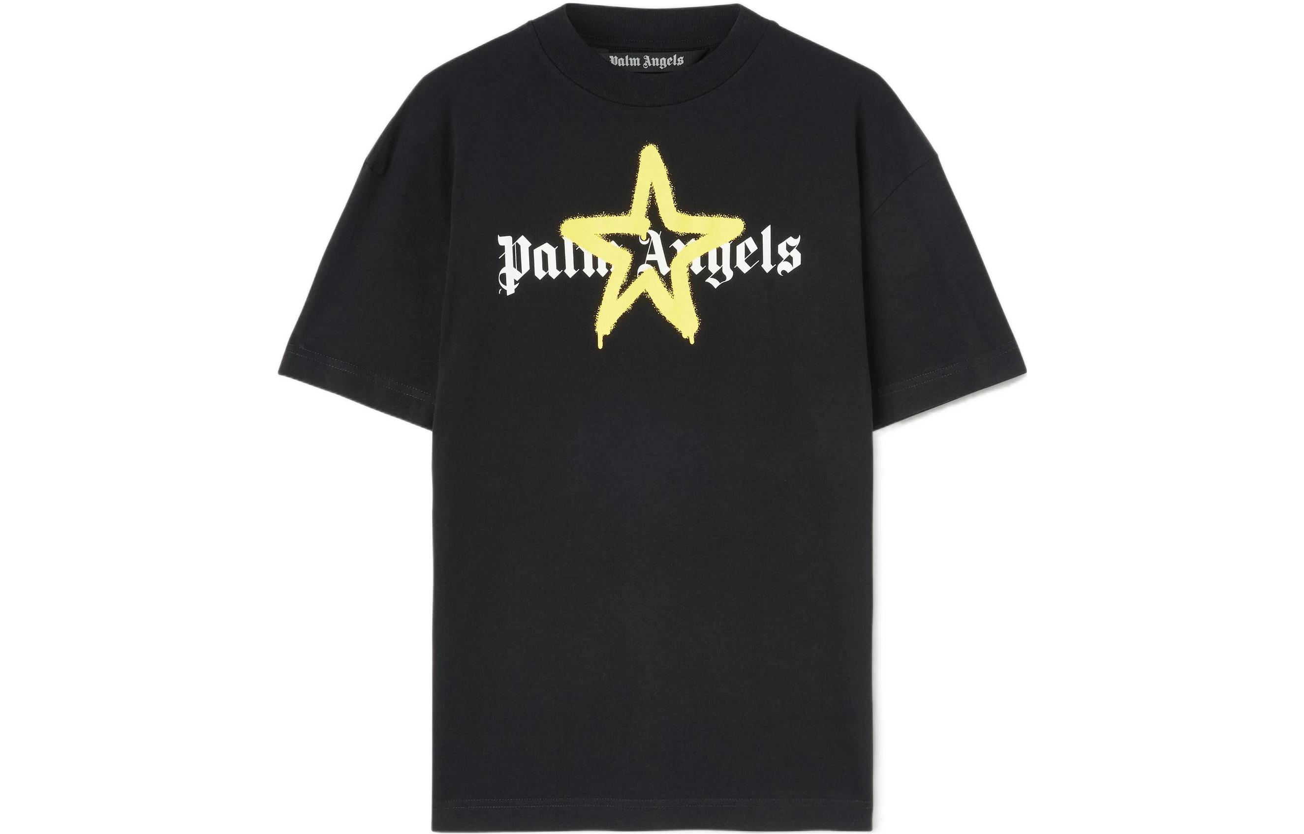 PALM ANGELS Звездная футболка с распылением PMAA001C99JER0241018 M
