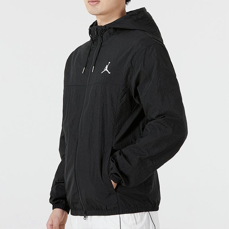 Jordan Ss22 Solid Windbreaker Jacket Men Tops Black DJ0253-010