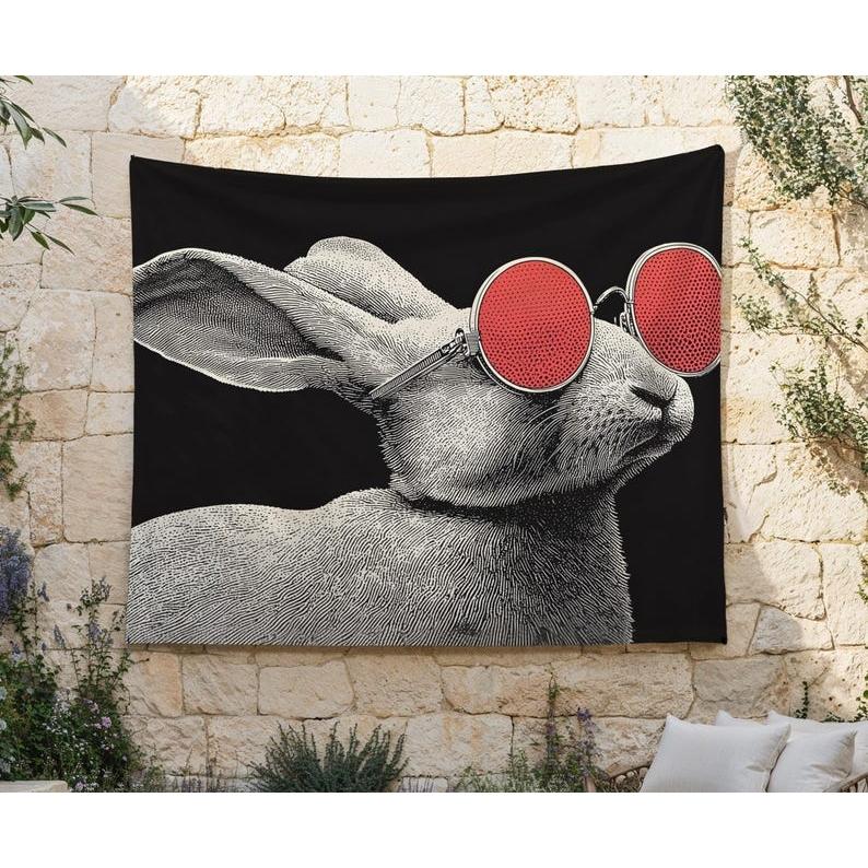Cool Jazz Rabbit tapestry 75x100 чёрный