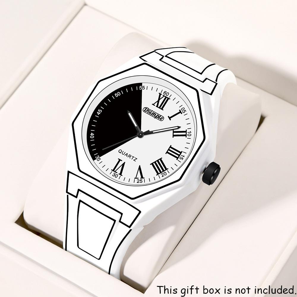 Modern Minimalist Sketching Creative Sports and Leisure Watch Creative Design Waterproof Watch