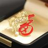 Bijoux Rétro Cheval Zodiaque Diamant Broches Année du Cheval Nouvel An Chanceux Accessoires Vestimentaires Sac Pendentif Épingles de Costume Cadeaux