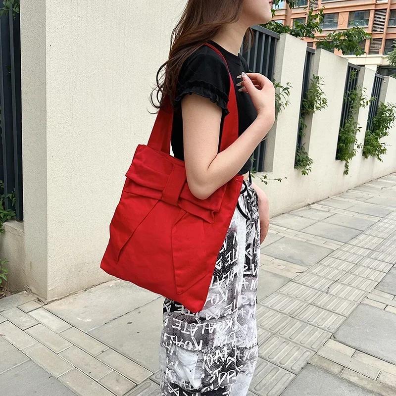 Casual Large-capacity Solid Zipper Shoulder Bags with Interior Compartment for Women  Hot-selling Canvas Bag
