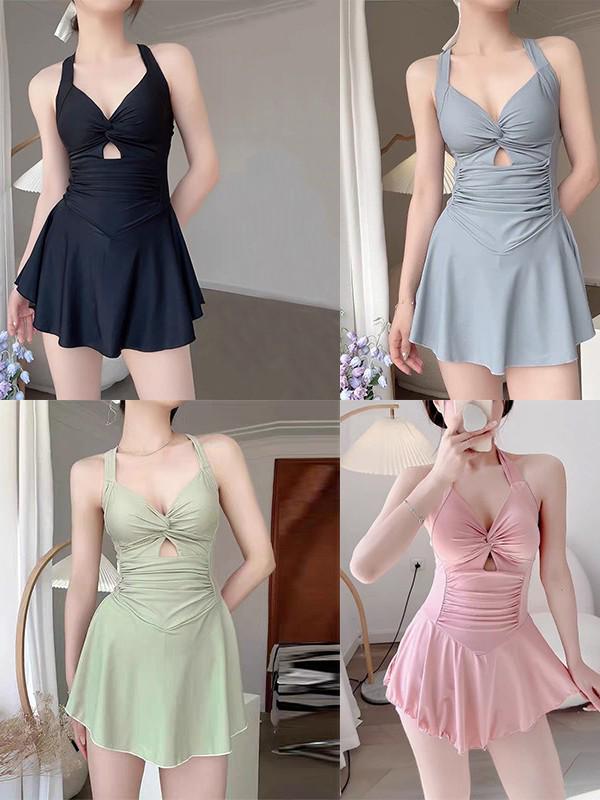 Costume da bagno da donna a spalline incrociate sulla schiena, senza schiena, floreale, snellente