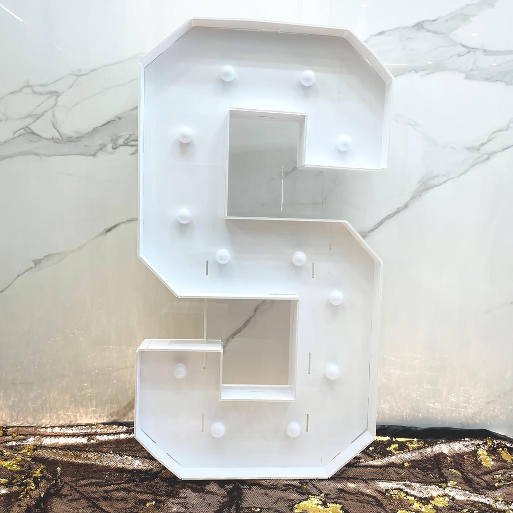 4FT/120cm Bokstav KT-skiva med Kallvita LED-lampor – Bakgrund för Bröllopsförslag, Dekoration för Födelsedag och Examensfest – Ljusbåge för Inomhusevenemang