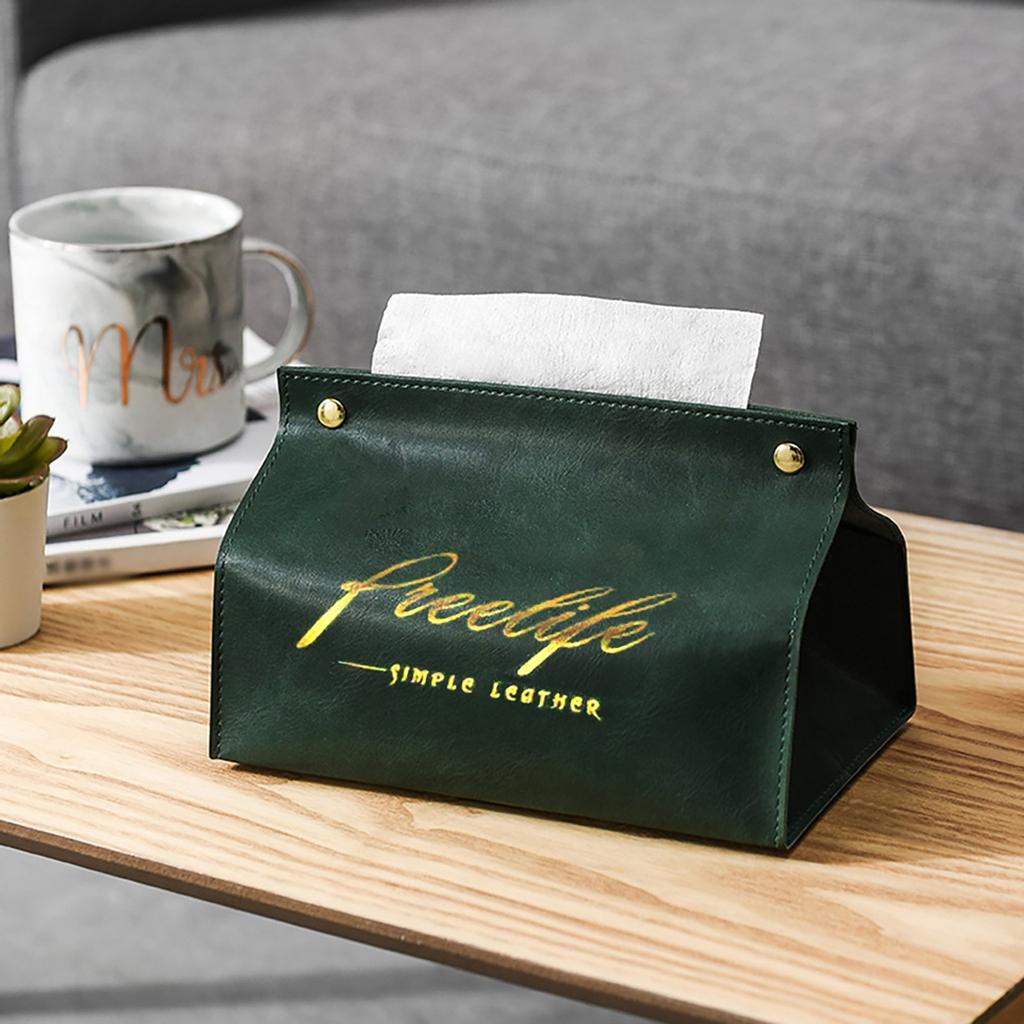 Nový kožený obal na krabičku na ubrousky Obdélníkový držák na ubrousky, zaklapávací uzávěr