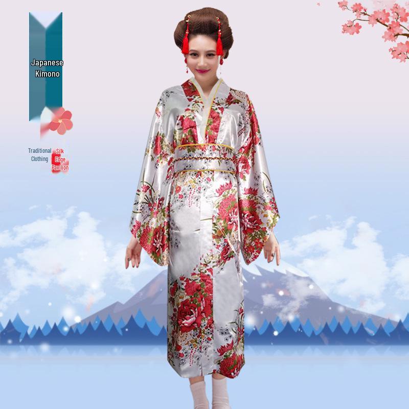 Kimono tradizionale giapponese da donna per cosplay, fotografia e performance scenica