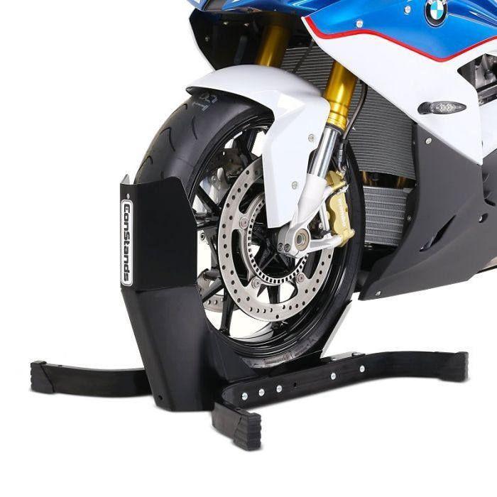 Moto Bloque Roue ConStands Easy-Plus Bequille Avant à 21 Pouces noir-mate