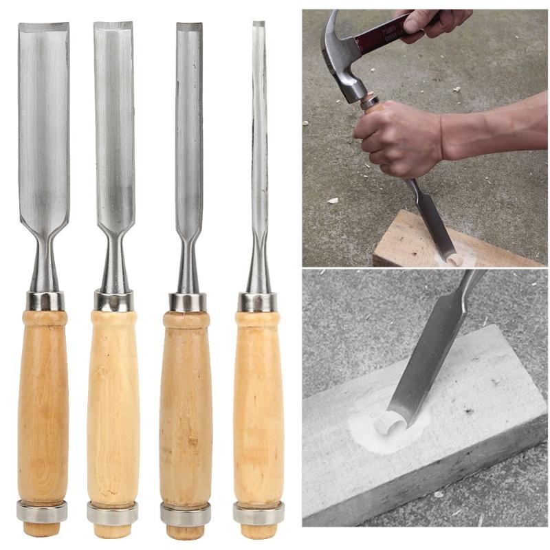 4PCS Woodworking Carving Chisel Carpenter Hand Carving Knife Carpentry Tools