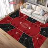 Funny Texas Poker Theme Carpet Rug for Living Rooms Bedrooms, Office Areas, Large Area Non-Slip Decoration Mat Gift for Friends
