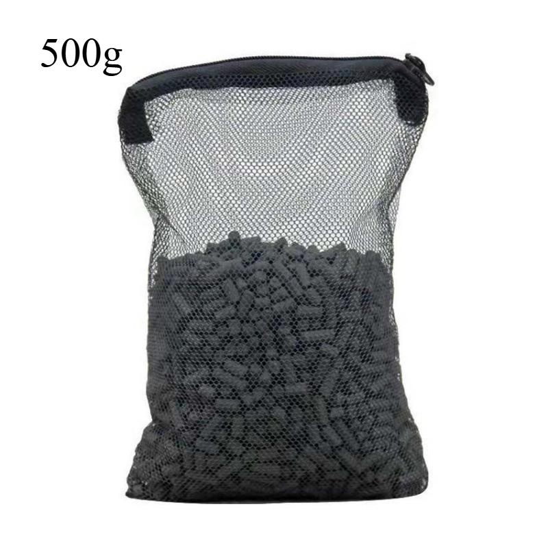 500g Household Activated Carbon, Aquarium Activated Carbon Granules, packed in a mesh filter bag, used for aquarium water