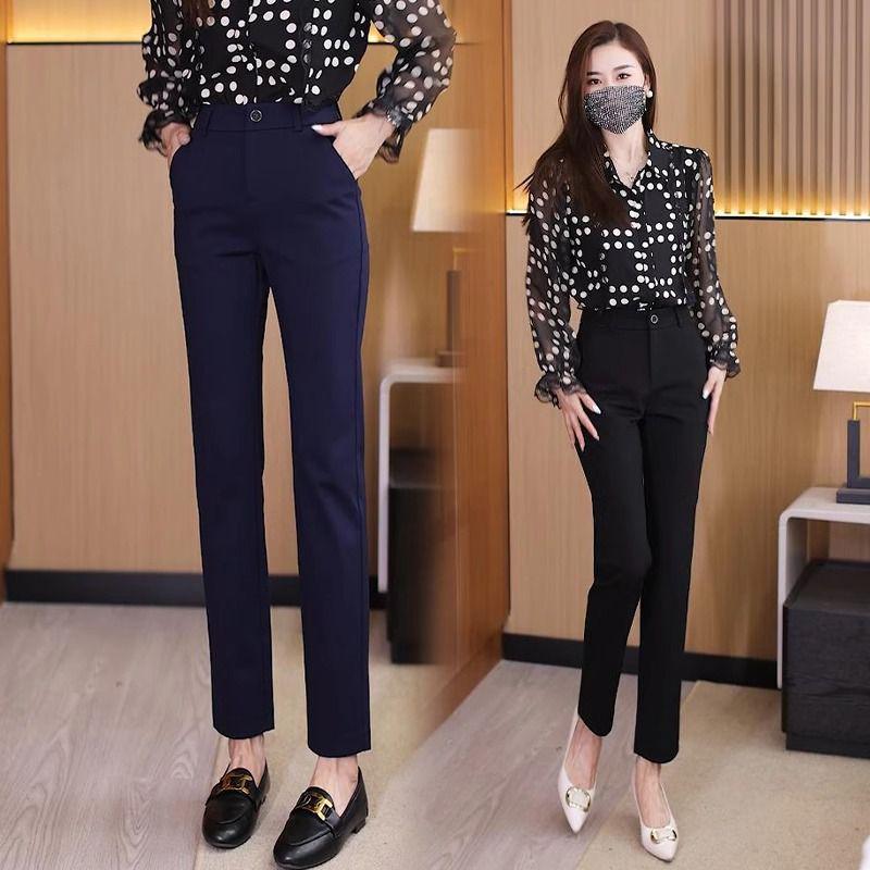 2026 High-Waisted Slimming Straight-Leg Suit Pants for Women: Versatile and Stylish for Spring/Autumn