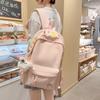 Schoolbag New 1011 Embroidered Backpack Girls Large Capacity Lightweight Junior High School Student Schoolbag Cute College Style Backpack