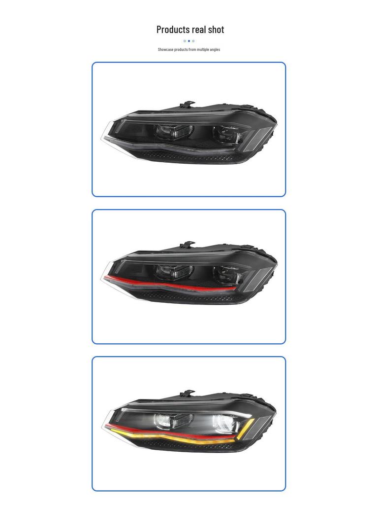 LED Headlight Assembly with DRL, Projector, & Turn Signals for 2019-2024 VW Polo