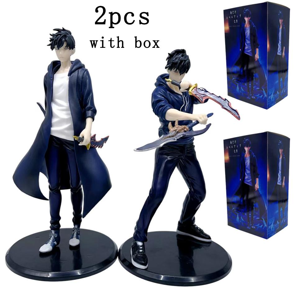 New SoloLeveling Shadow King Figure Sung Jinwoo Cheng Xiaoyu Handheld Model Desktop Ornament Action Figure Anime Collection Gift