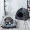 New Warm Thickened Triangle Cat Nest Closed Deep Sleep Cat House Pet Nest Pet Supplies Dog Nest Closed Cat Bed