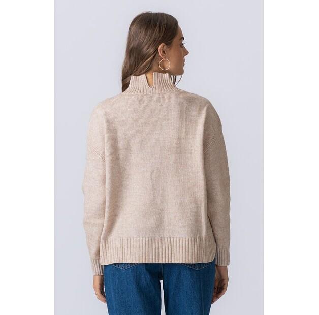 Свитер TeeShoppen Кошулка с воротником в ряд oversized